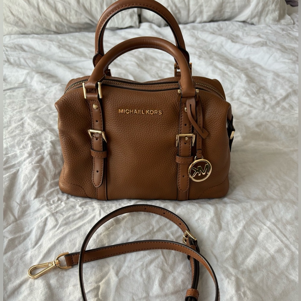 Authentic MK Small Ginger Duffel Satchel Like New